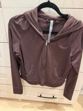 Vuori Brown Full-Zip Hooded Pullover